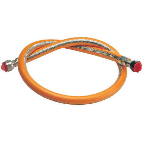 Tuyau flexible inox pour gaz butane propane 2m – Norme française – Raccordement plancha – Pression nominale 4 bars – Home Gaz