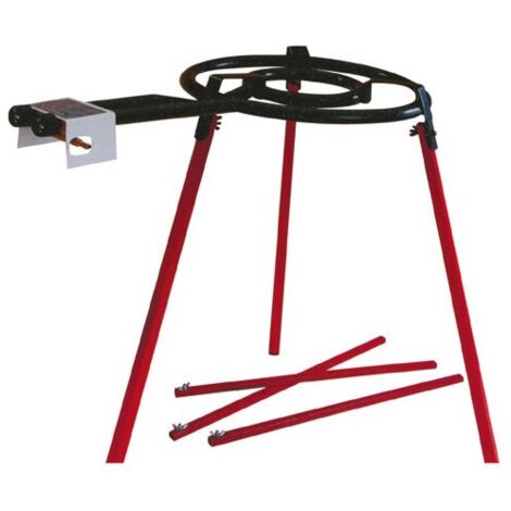Jeu de 3 pieds support en métal pour brûleur gaz – Compatible jusqu'à 350 mm – Installation stable sur terrain plat – Vaello Campos