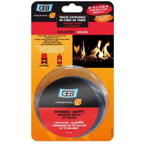 Tresse extensible en fibre de verre 10mmx2,5m Propfeu GEB