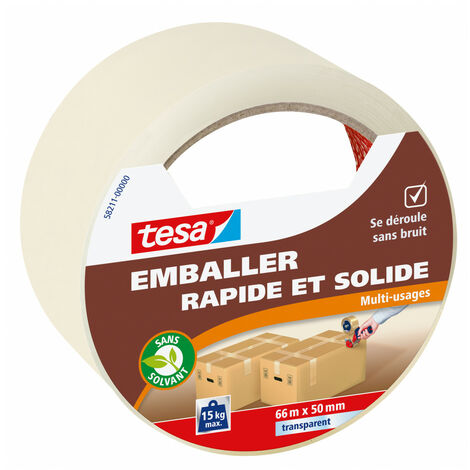 RUBAN D'EMBALLAGE PP TRANSPARENT 52 µM 66X50