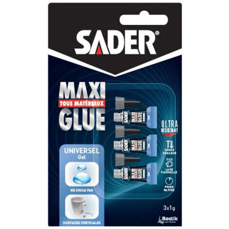Sader Maxiglue gel colle transparente prise rapide (1/2)