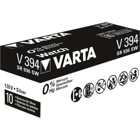 PILE POUR MONTRE 1.55V-67mAh SR41 394.801.111 (1pc/bl) V394 RI560 (1/2)