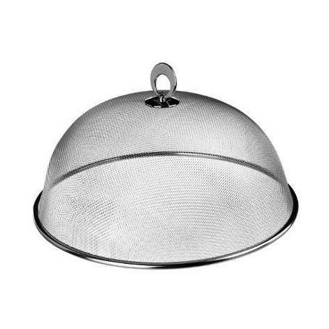Cloche de table en inox 30 cm – Grille pour circulation d'air – Protection des aliments contre les insectes – Manipulation aisée – Secret De Gourmet (1/3)
