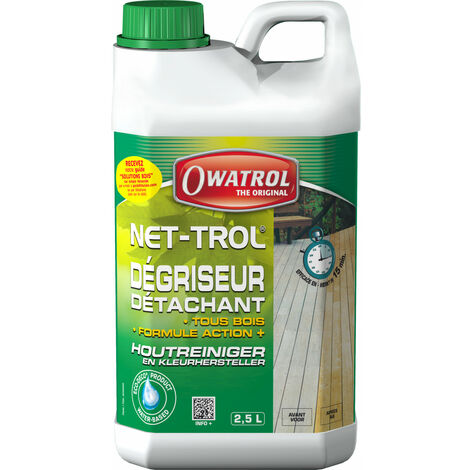 Dégriseur détachant pour bois extérieurs – Gel biodégradable 2,5 L – Efficace sur bois, pierre et plastique – Sec en 10 à 20 minutes – Durieu