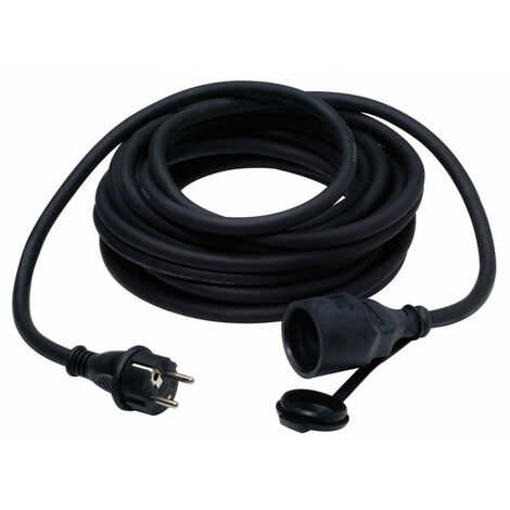 Rallonge noire 20m 3x2.5mm² – Section renforcée pour usage intensif – Résistante aux chocs – Pour chantiers extérieurs