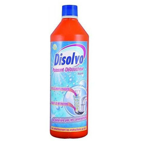 Déboucheur chimique puissant 1L – Dissout les obstructions – Compatible avec canalisations en plastique – Parfum agréable