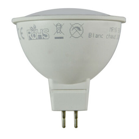 Lot de 2 ampoules LED GU5.3 (MR16) 12V 4,9W 400Lm 6400K - garantie 5 ans