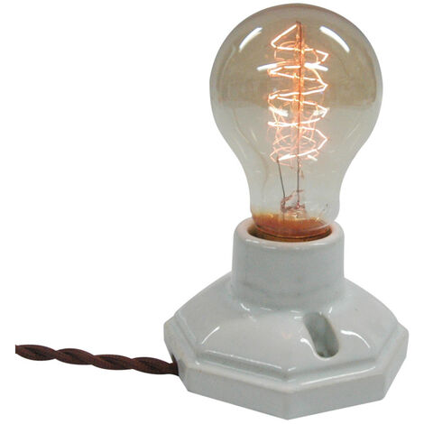 LUMINAIRE CERAMIQUE VINTAGE CABLE 2M MAX60W VARIATEUR (1/4)