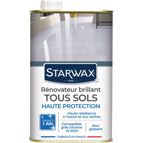 Starwax – Rénovateur brillant protecteur pour sols intérieurs 1L – Protège contre l'usure et les taches – Brillant permanent jusqu'à un an (1/7)