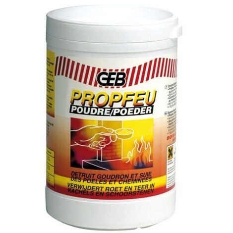 GEB – Poudre de ramonage pour cheminées – Nettoyant ininflammable pour goudrons – Compatible poêles à bois et charbon – 900g