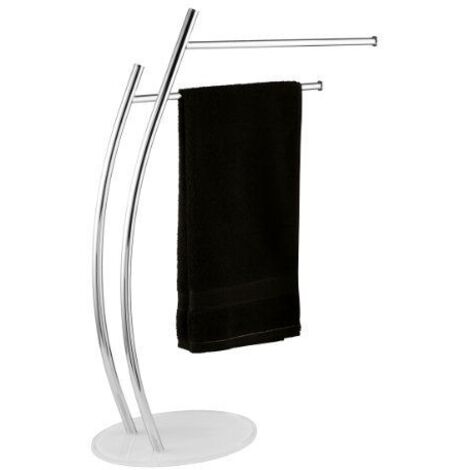 PORTE SERVIETTE 2 BRAS AVEC PLAQUE VERRE ASCEA (1/3)