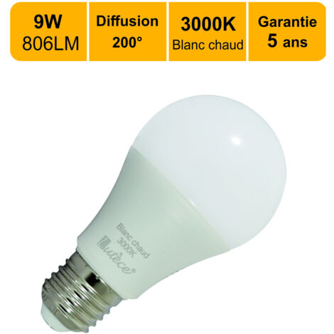 [JAMAIS UTILISÉ] Ampoule LED E27 9W 806Lm 3000K - garantie 5 ans (1/4)