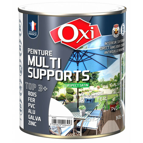 PEINTURE SATINEE MULTI-SUPPORTS TOP3 VERT OLIVIER 0.5L (1/4)