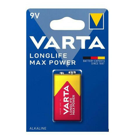 PILE VARTA 9V BLX1 LONGLIFE MAX POWER (1/6)