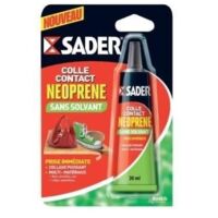 SADER - Colle contact type néoprène sans solvant 30 ml
