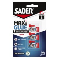 Sader Maxi Glue colle liquide transparente prise rapide