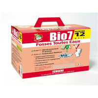 Traitement fosses toutes eaux 24 sachets – Élimine graisses et odeurs – Entretien 12 mois pour fosse 3 m³ – Compatible toutes fosses – Ab7 Industrie