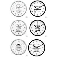 PENDULE PLASTIQUE CITATION 22CM couleurs assorties
