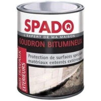 Goudron bitumineux 1 L – Protection anti-corrosion pour bois, métal et béton – S'applique facilement au rouleau ou pinceau – Spado