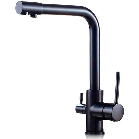 Robinet osmoseur 3 voies moderne Venus  Noir