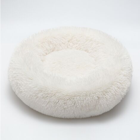Cat Bed Round Dog Bed Nest for Pet for Cat Oval Cat Belacket Nid White Bed Diameter 60 cm