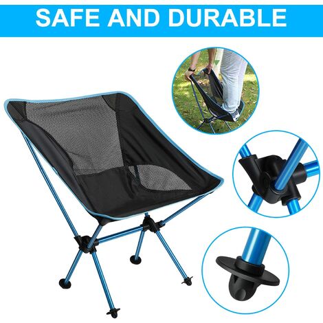 Outdoor Folding Chair Ultra Light Portable Multi-Function Fishing Stool Camping Beach Chair-Red 