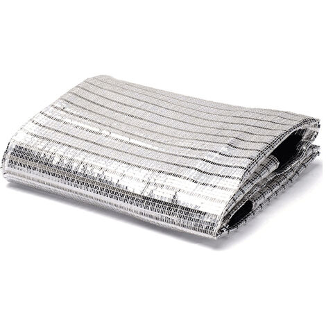 Permeable UV Block Fabric Sun Protective Fillet Durable Fillet of Reflective Aluminum Paper 75% Shade Rate Roof Gardening Balcony (2x2m)