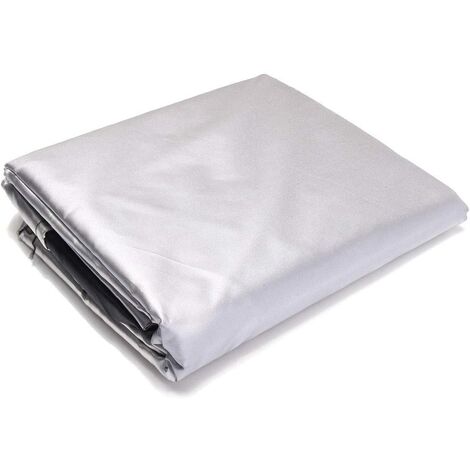 Silver Heavy Duty Oxford Polyester Rectangular Patio Table Cover Garden Furniture Covers Waterproof Protective Garden Cover (210*140*80CM)
