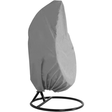 Patio Hanging Chair Cover 210D Oxford Fabric Heavy Duty Waterproof Veranda Patio Cocoon Egg Chair Garden Furniture Protective Cover Water and UV Resistant (Grey)