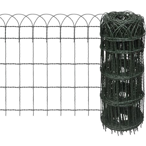 Garden Border Fence Powder-coated Iron 25x0.65 m3269-Serial number