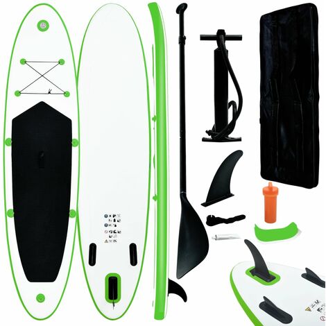Inflatable Stand Up Paddleboard Set Green and White39296-Serial number