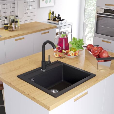 Granite Kitchen Sink Single Basin Black4169-Serial number