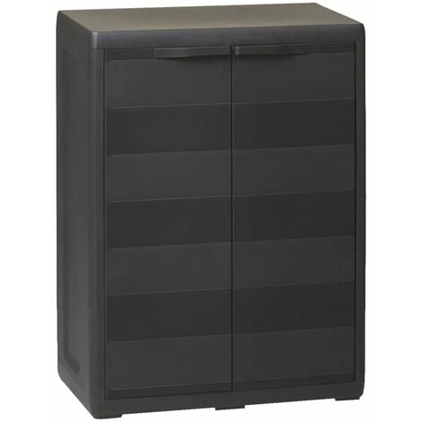 Garden Storage Cabinet with 1 Shelf Black31121-Serial number