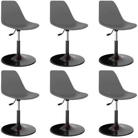 Swivel Dining Chairs 6 pcs Light Grey PP20362-Serial number