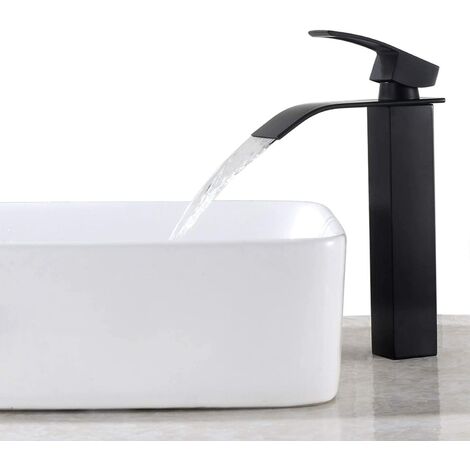 Black Washbasin Faucet Top Bathroom Bath Faucet Faucet for Solid Washbasin Super Quality Tap (Black Top)