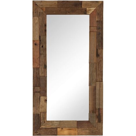 Mirror Solid Reclaimed Wood 50x110 cm11307-Serial number
