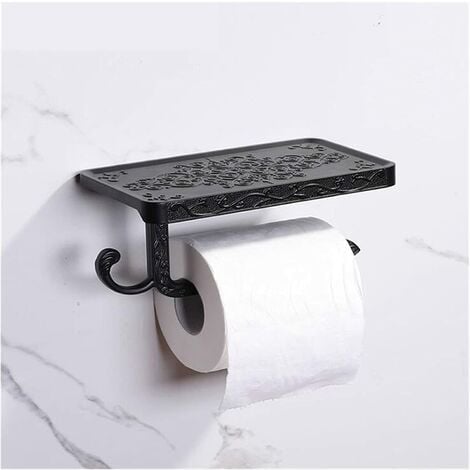 Toilet Paper Holder Black Toilet Paper Holder Antique Brass Toilet Paper Holder Towel Holder Towel Holder Bathroom Accessories ASSEMBLY (Color: Black Color)