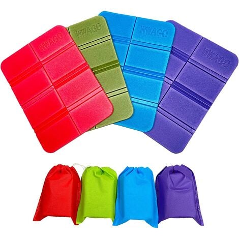 Adult Waterproof Outdoor Foldable Seat Cushion, 4 Piece Outdoor Kids Seat Cushion Foldable Waterproof Thermo Seat Cushion, Outdoor Seat Mat for Garden Picnic Outdoor Hiking Camping