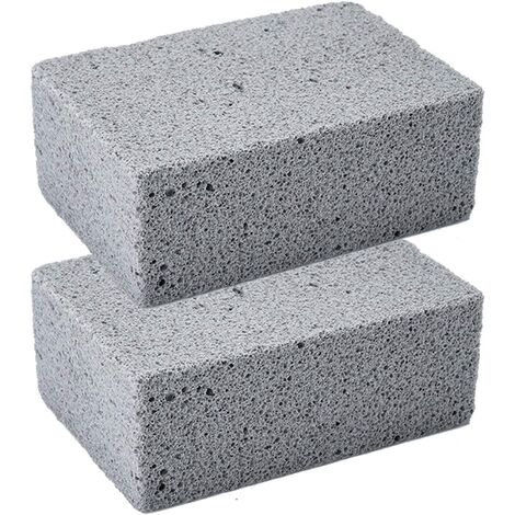 BETT Barbecue Cleaning Stone, 2Pcs Grill cleaning brick, grill block for cleaning grates or grills Reusable descaling stones Stone brick cleaner