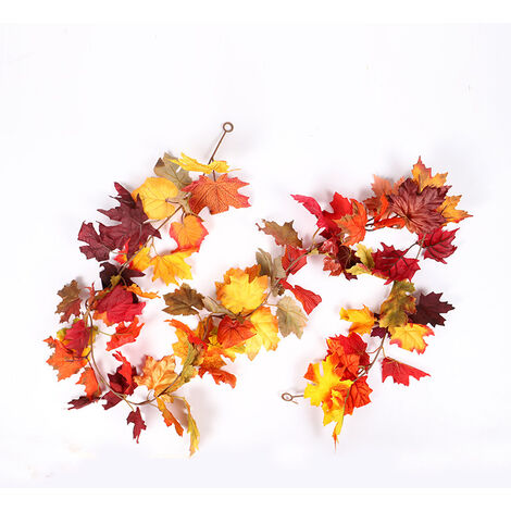 BETTE Artificial Plant Artificial Maple Leaf Garlands to Hang for Indoor or Outdoor, Wedding, Party, Fireplace, Christmas Decoration