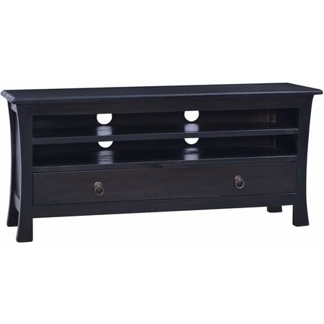 TV Cabinet Light Black Coffee 100x30x45 cm Solid Mahogany Wood18048-Serial number