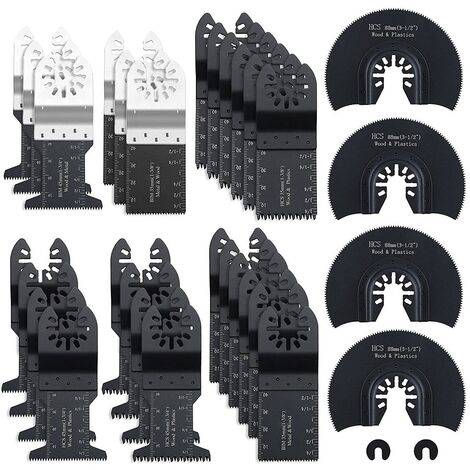 Multi-Tool Saw Blades Accessories Kit，Betterlife 32 Pcs Oscillating Multi-Tool Accessories Universal Saw Blade for Fein Multimaster, Dremel, Bosch, Makita, Dewalt and more