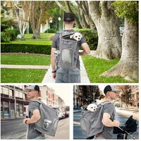 Dog Backpack Carrying Bag for Pet Cat Fabric Backpack, Suitable for Small Dogs and Cats-M Rose Clear