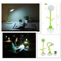 Dimmable green led table lamp, bedside lamp with touch sensor, flexible play lamp that can be charged via USB and 360-degree rotary cellphone (blue) [energy class A ++]