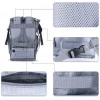 Dog Backpack Transport Bag for Cat Transport Bag Fabric Crossbody Pet Backpack, Suitable for Small Dogs and Chats-M Bleu Denim