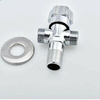 All-Copper Three Way Angle Valve, One In and Two Out, Kitchen and Bathroom Hot and Cold Water Angle Valve