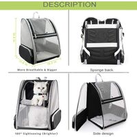 Dog Backpack Small Pet Backpack Cat dog puppies Comfortable Backpack for Cat Travel Backpack Travel Outdoor Camping Approved Air Bag Black