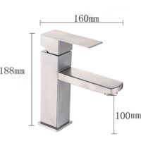 304 Stainless Steel Faucet Bathroom Hot and Cold Faucet Washbasin Faucet Bathroom under the sink faucet (B)