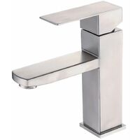 304 Stainless steel faucet Bathroom hot and cold water tap Bathroom washbasin under the sink faucet (A)