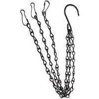 8 pieces chain in black flower pot metal, hang chain made of iron metal with suspension hook for hanging feeders, flower pots and lanterns decorations (40cm)